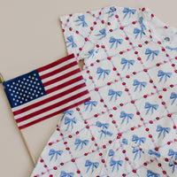 Red White & Bows 2pc Bamboo Pajamas - BIG FRENCHIES