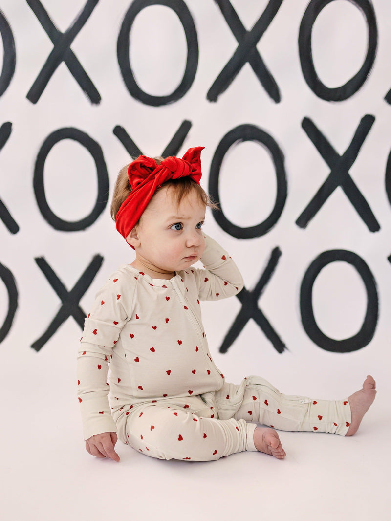 Tiny Hearts Bamboo Zippy Pajamas - BIG FRENCHIES