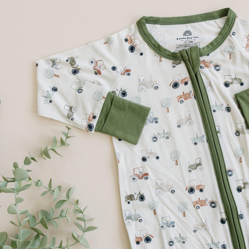 Tiny Tractors Bamboo Zippy Pajamas - BIG FRENCHIES