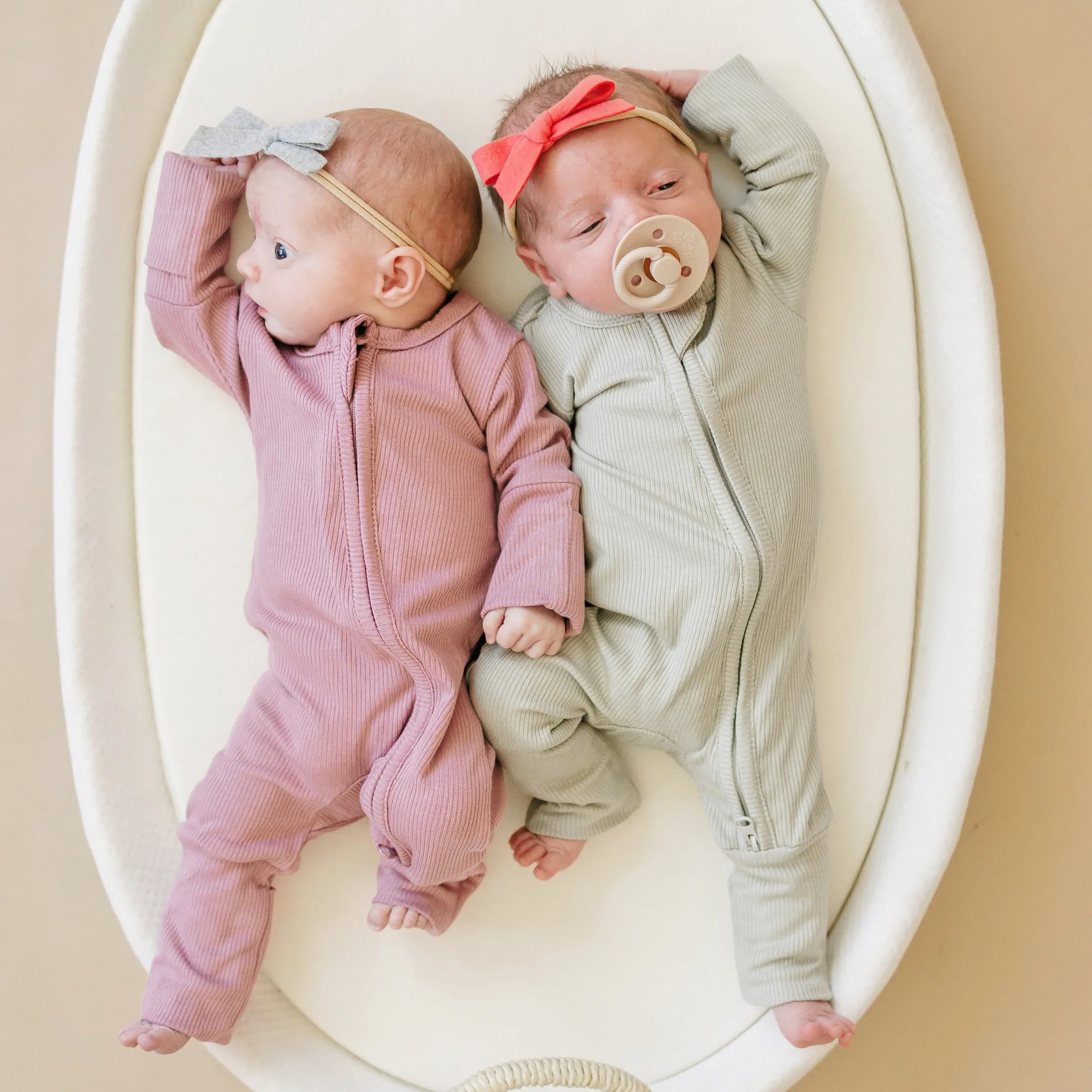 Solid Ribbed Bamboo Zippy Romper - more colors - BIG FRENCHIES
