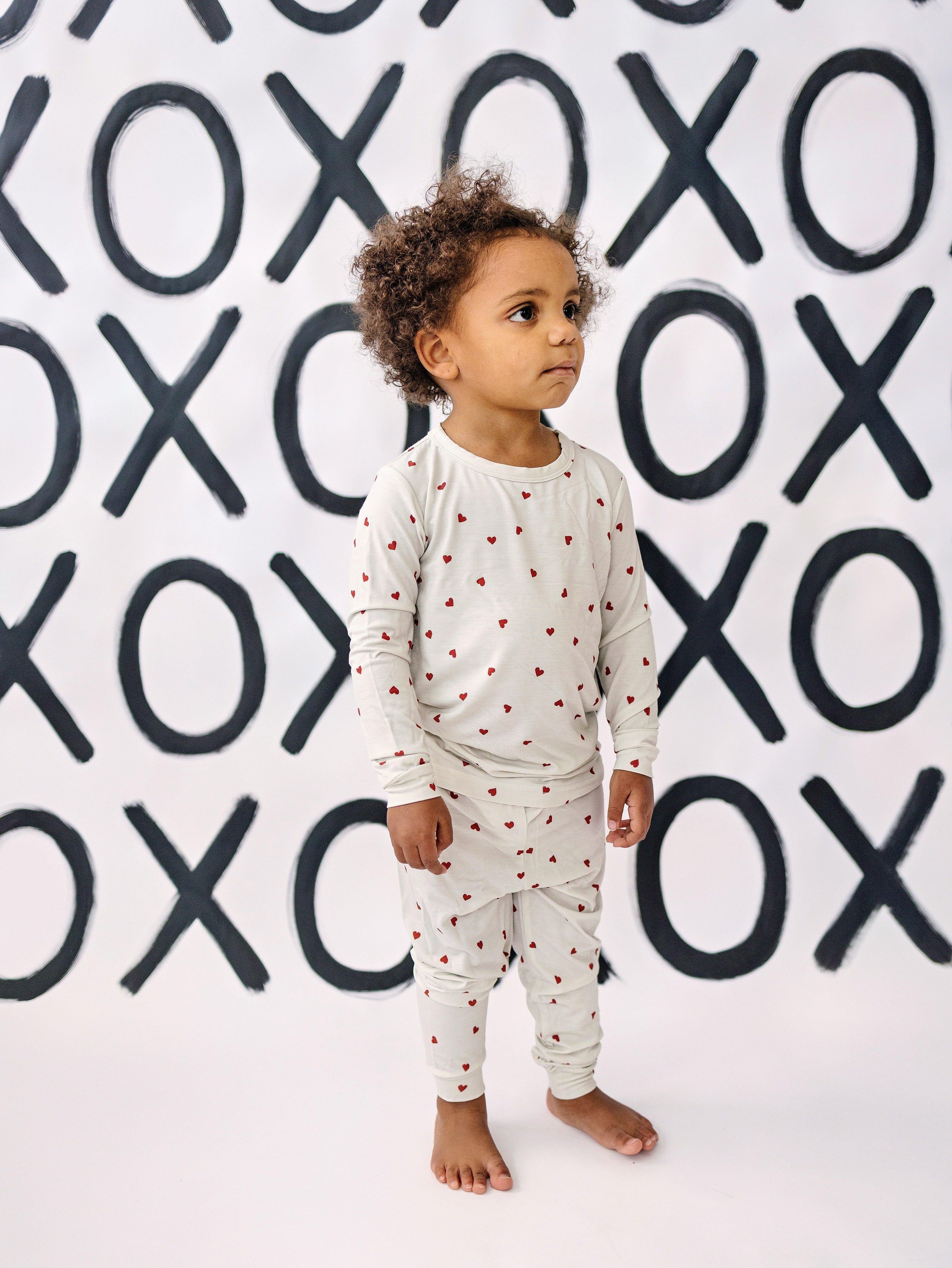 Tiny Hearts 2pc Bamboo Pajamas - BIG FRENCHIES