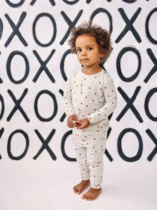 Tiny Hearts 2pc Bamboo Pajamas - BIG FRENCHIES