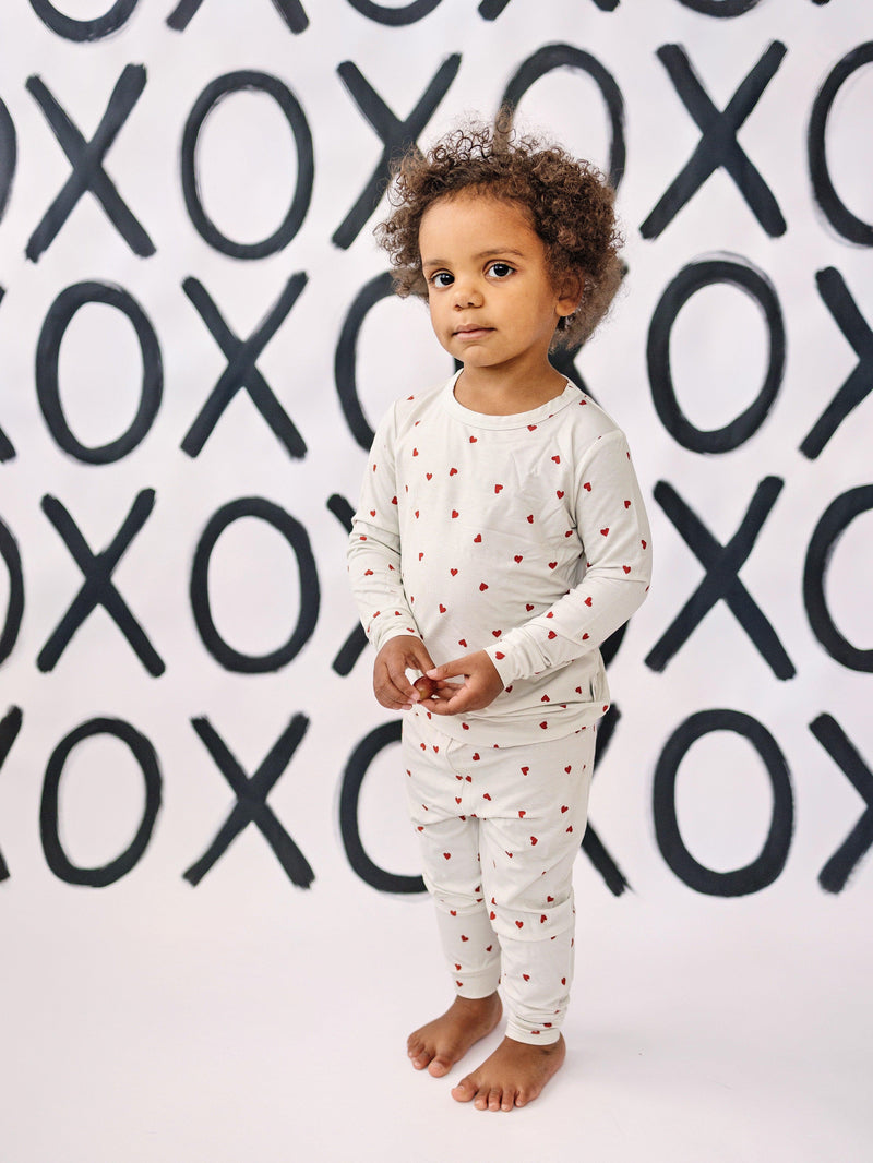 Tiny Hearts 2pc Bamboo Pajamas - BIG FRENCHIES