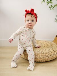 Tiny Hearts Bamboo Zippy Pajamas - BIG FRENCHIES