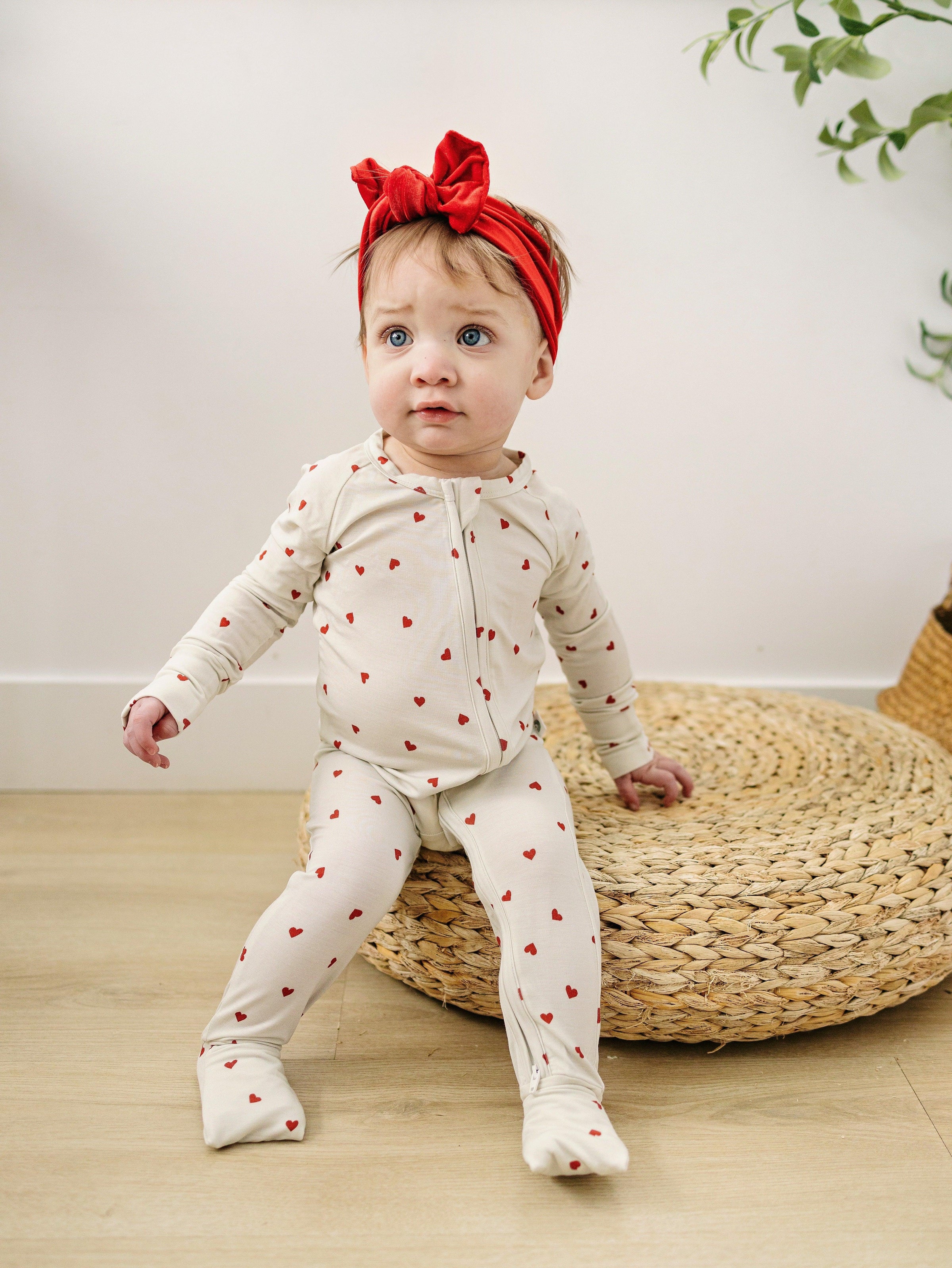 Tiny Hearts Bamboo Zippy Pajamas - BIG FRENCHIES