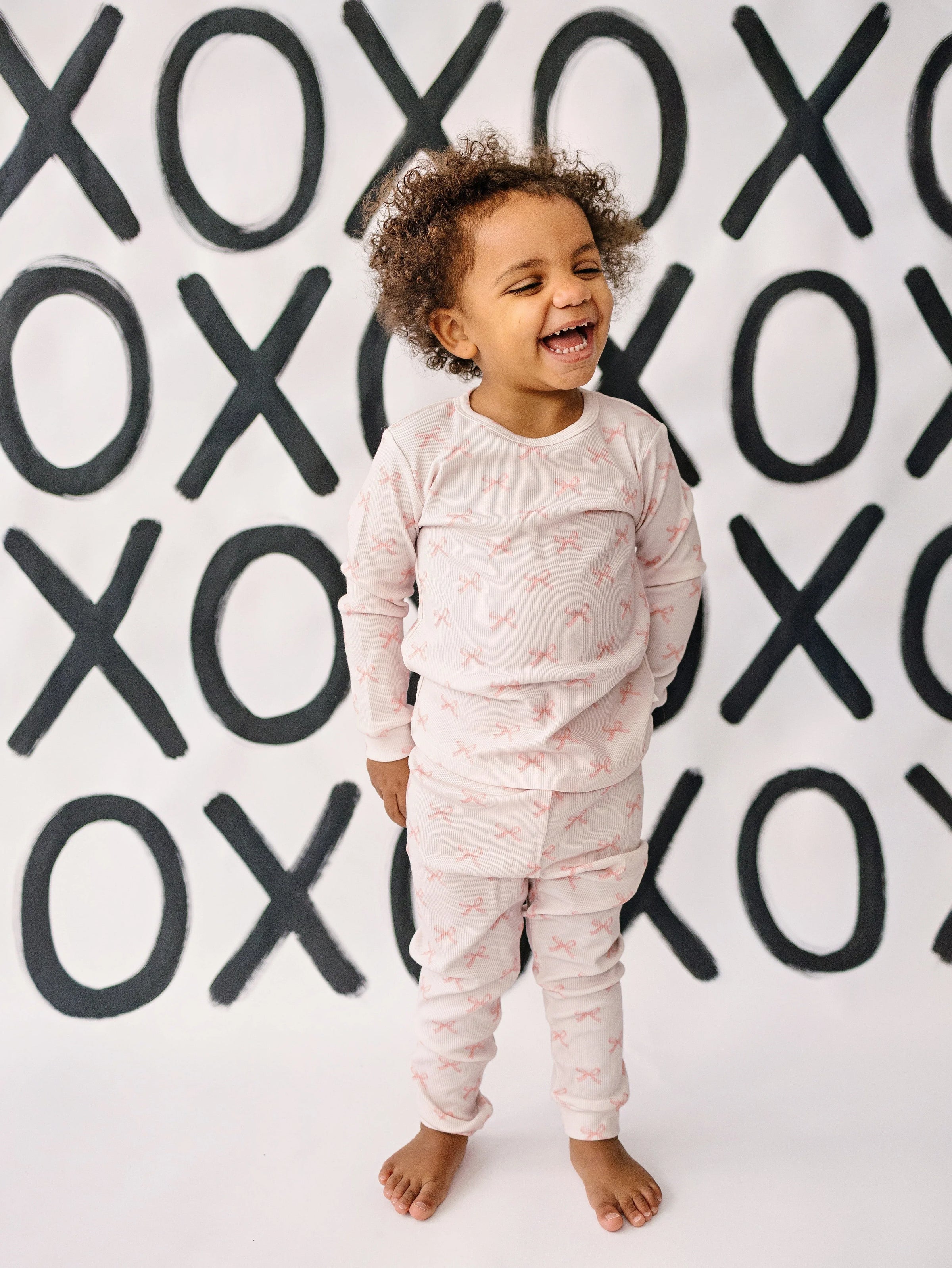 Blushing Bows 2pc Bamboo Pajamas - BIG FRENCHIES