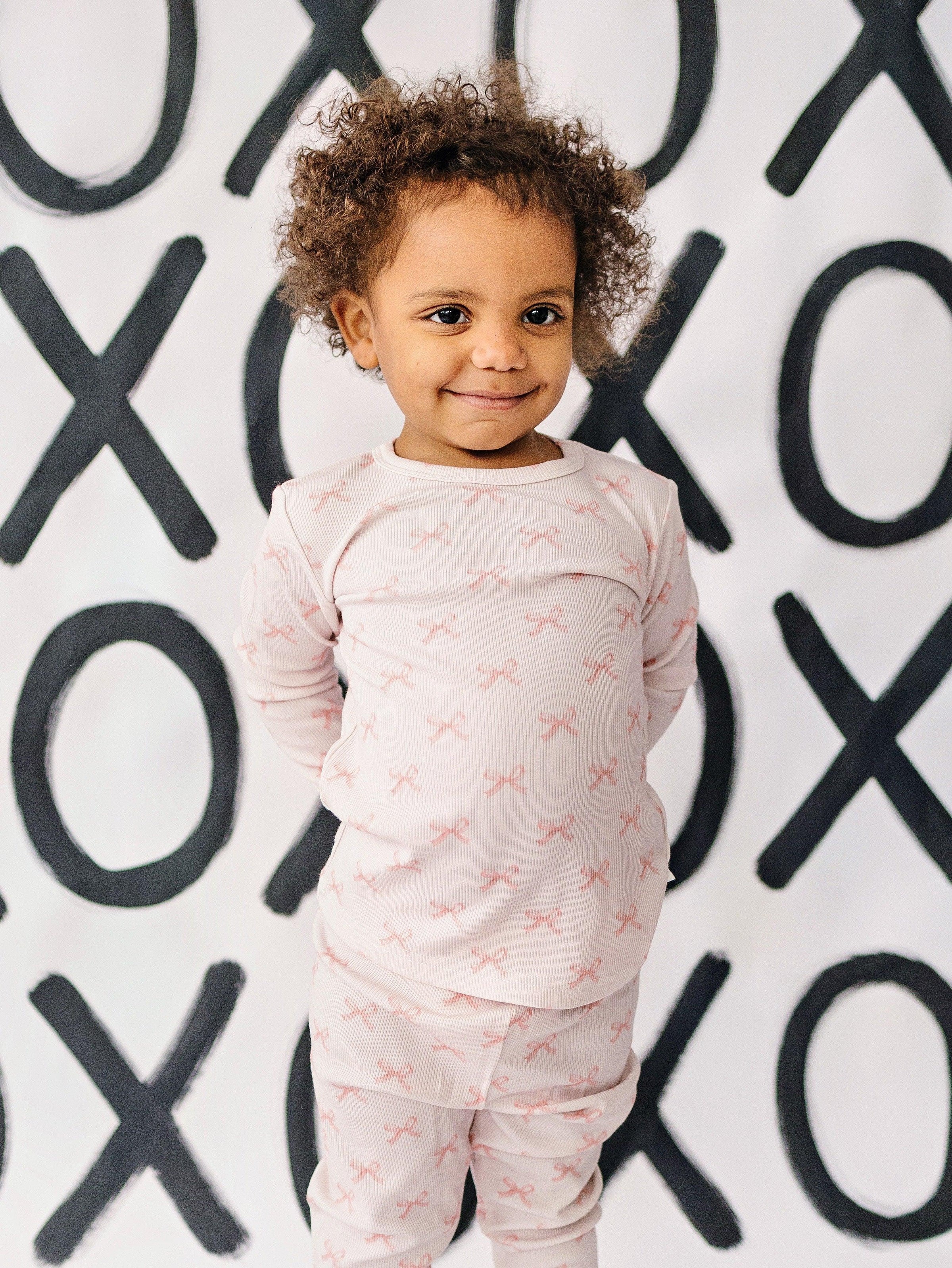 Blushing Bows 2pc Bamboo Pajamas - BIG FRENCHIES