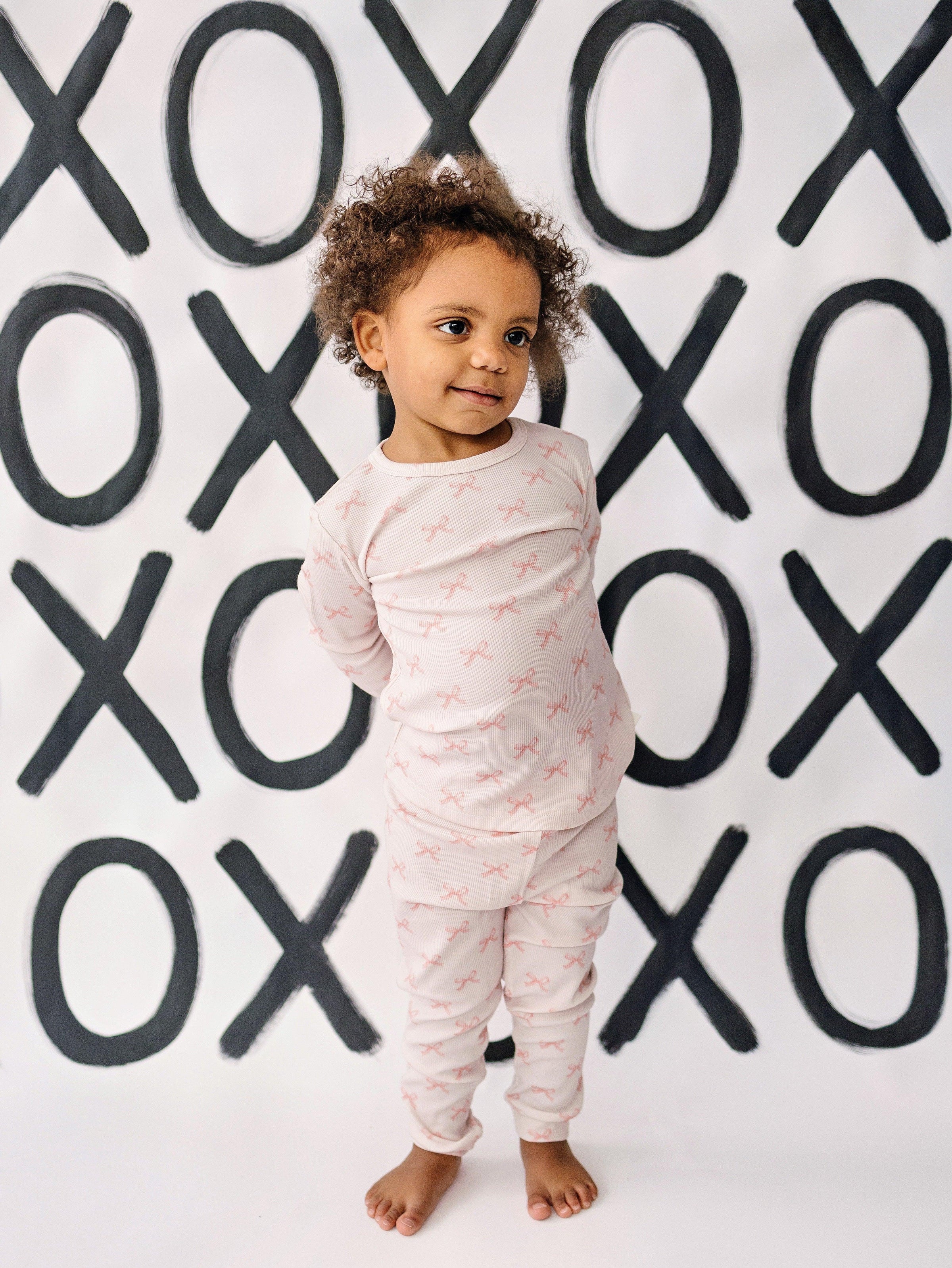 Blushing Bows 2pc Bamboo Pajamas - BIG FRENCHIES