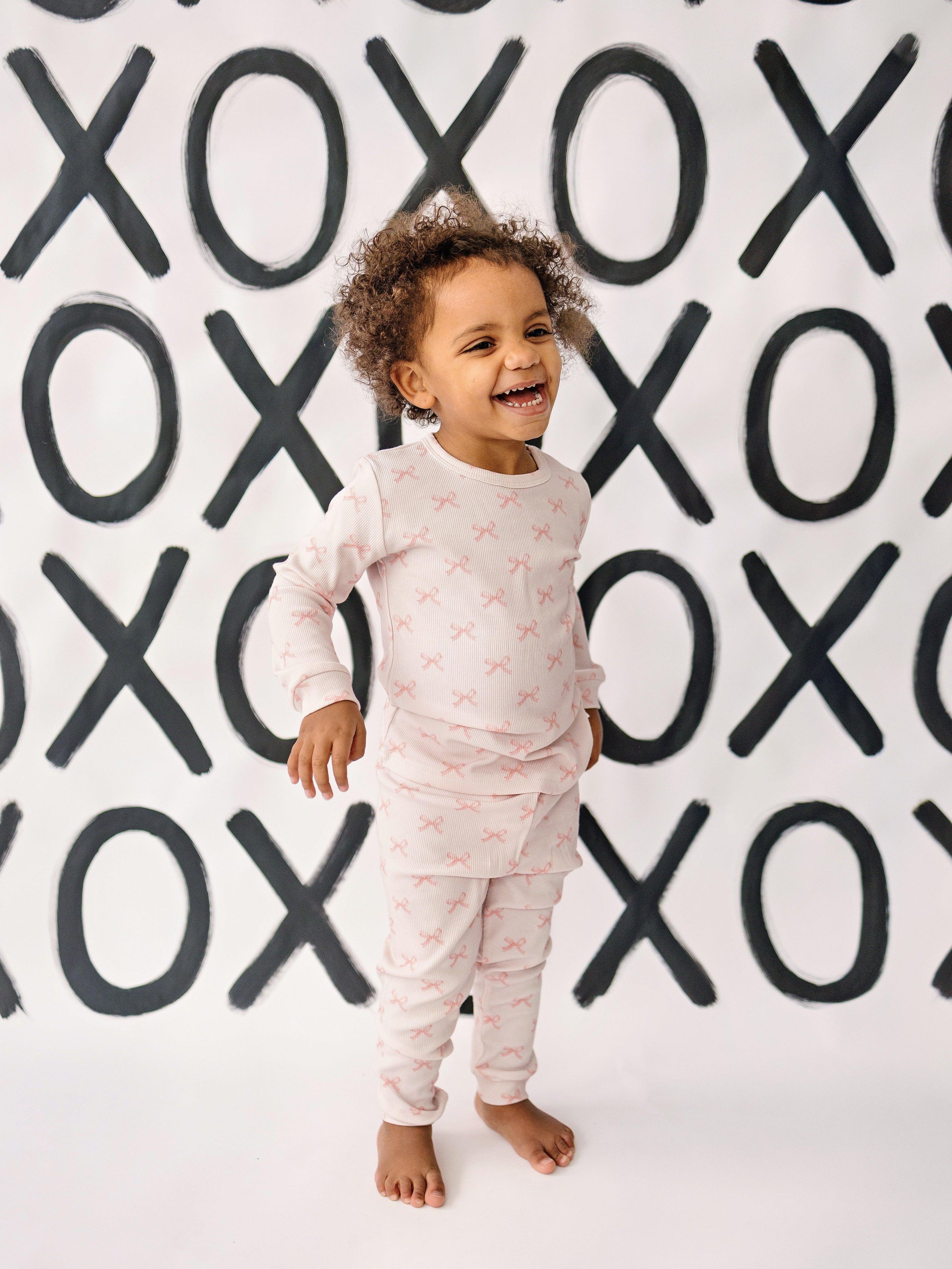 Blushing Bows 2pc Bamboo Pajamas - BIG FRENCHIES
