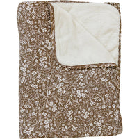 Brown Floral Bamboo Fleece Quilt - BIG FRENCHIES