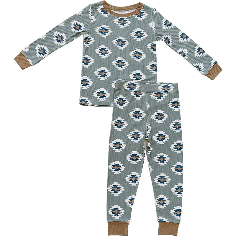 Southwest Aztec Ribbed Bamboo Cozy Set - BIG FRENCHIES