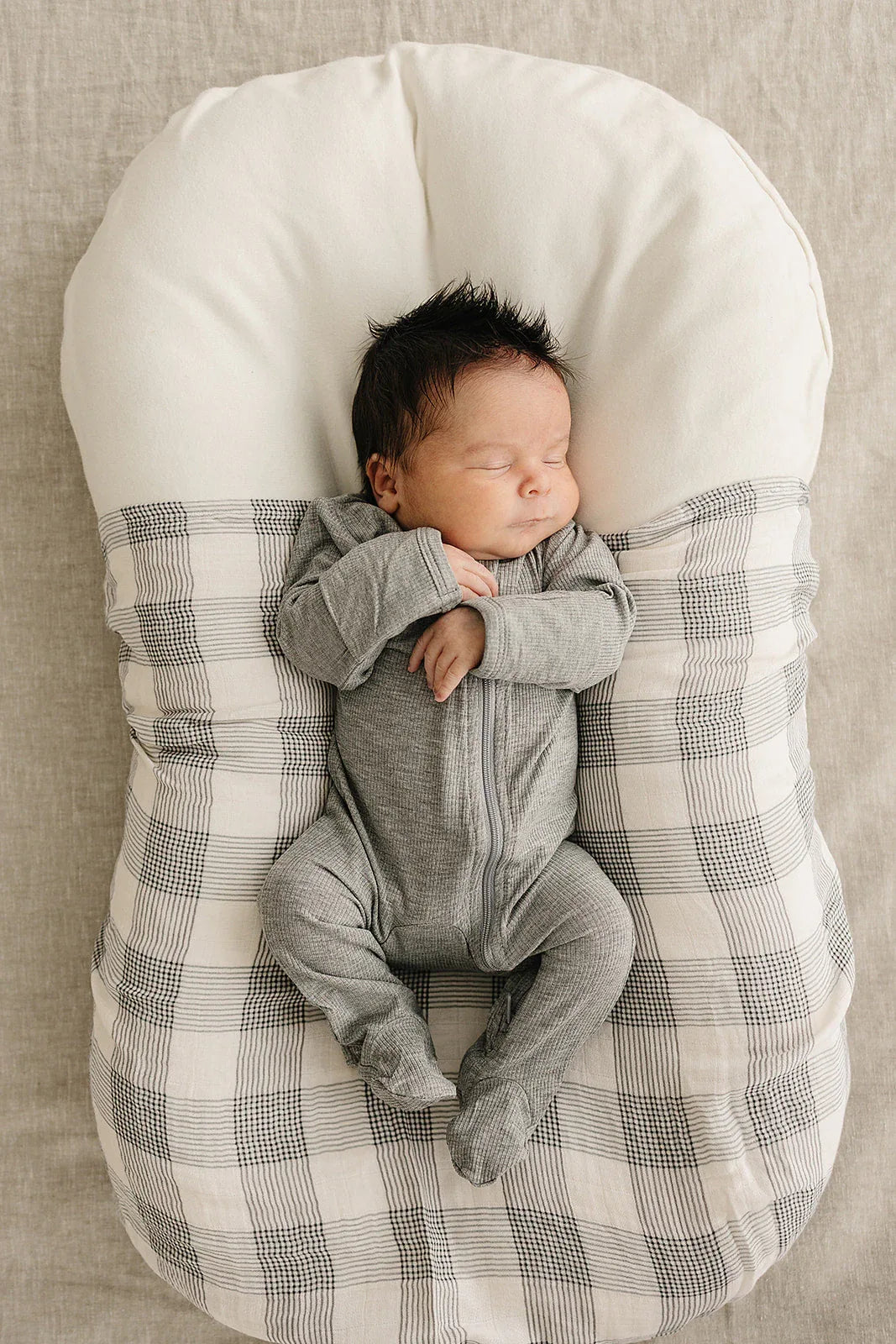 Coastal Plaid Muslin Swaddle Blanket - BIG FRENCHIES