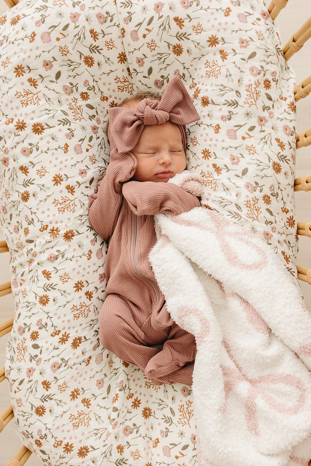 Dusty Rose Organic Cotton Ribbed Zipper - BIG FRENCHIES