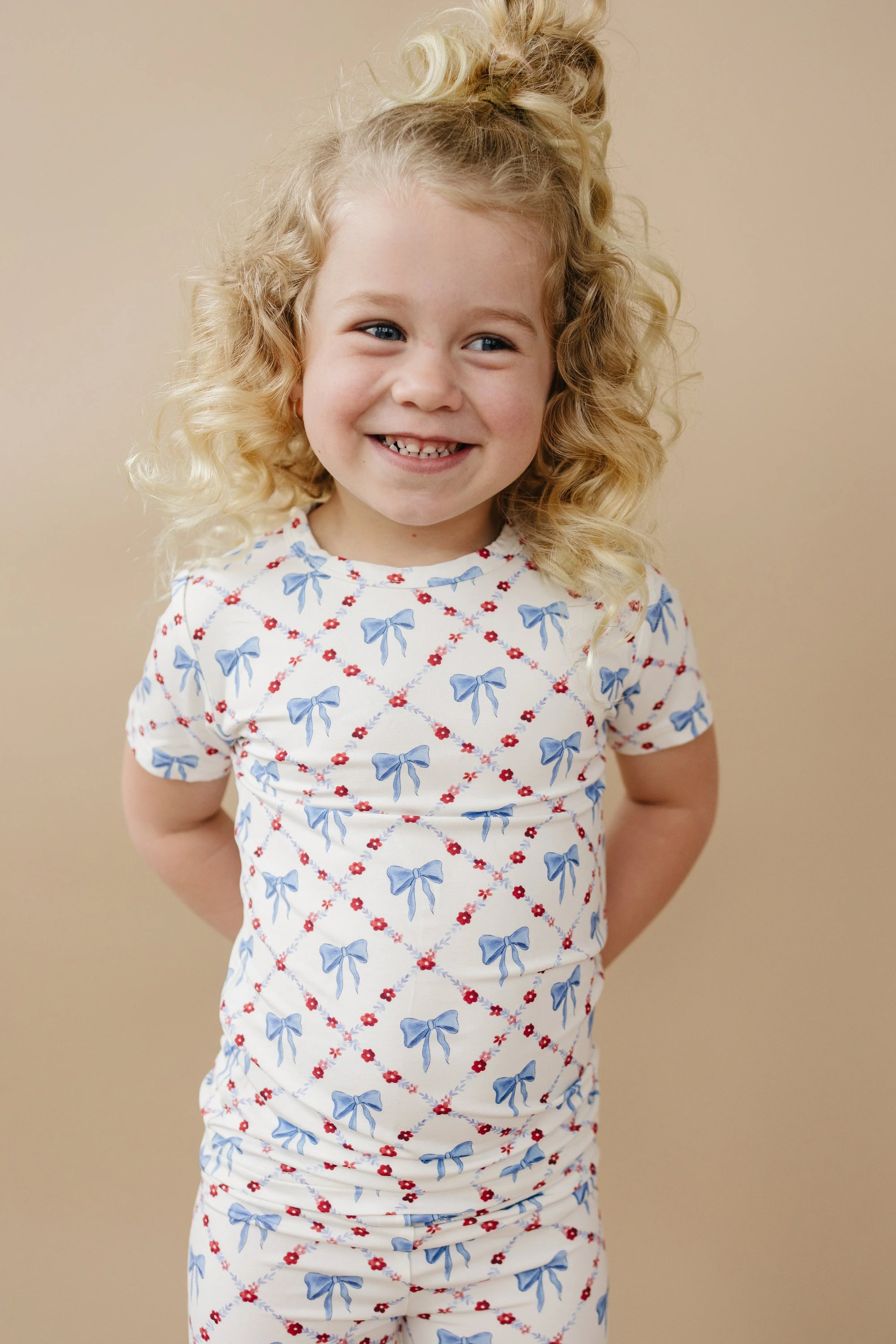 Red White & Bows 2pc Bamboo Pajamas - BIG FRENCHIES
