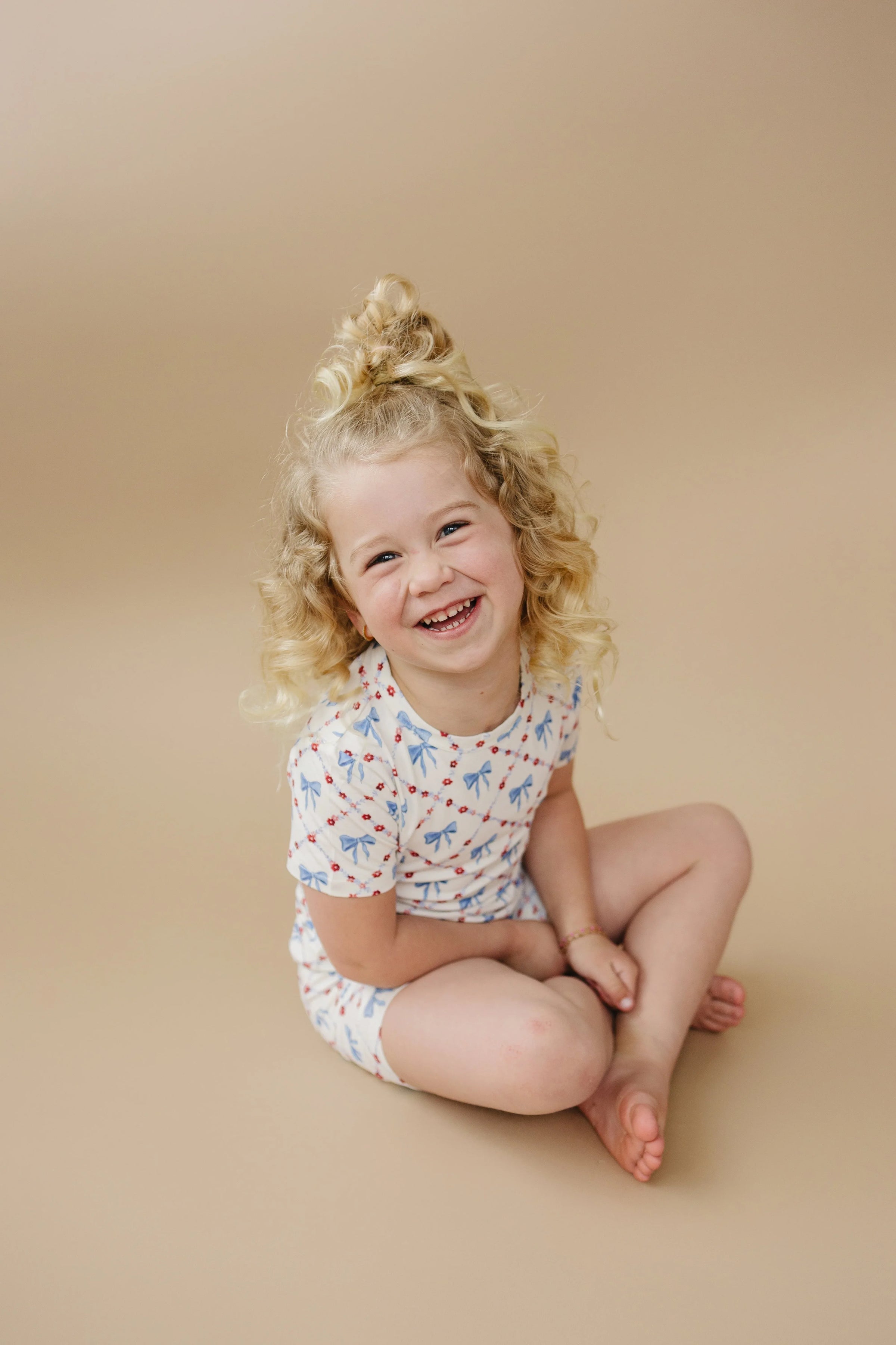 Red White & Bows 2pc Bamboo Pajamas - BIG FRENCHIES