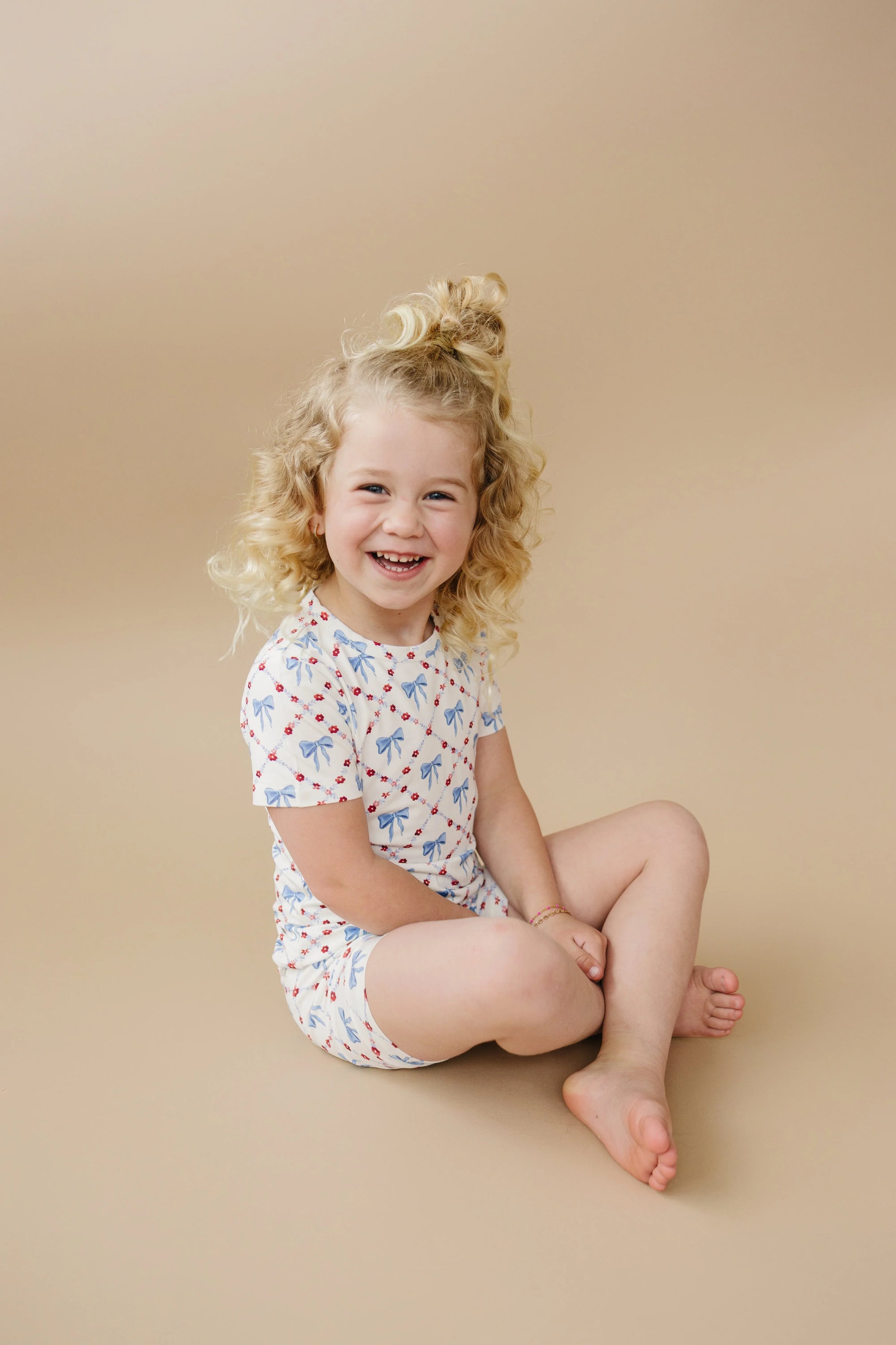 Red White & Bows 2pc Bamboo Pajamas - BIG FRENCHIES