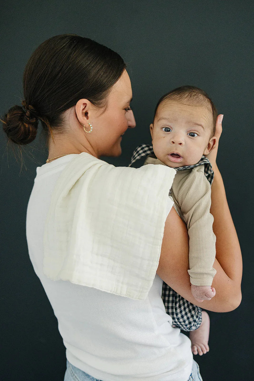 Cream Muslin Burp Cloth - BIG FRENCHIES