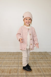 Light Pink Chunky Knit Beanie - BIG FRENCHIES