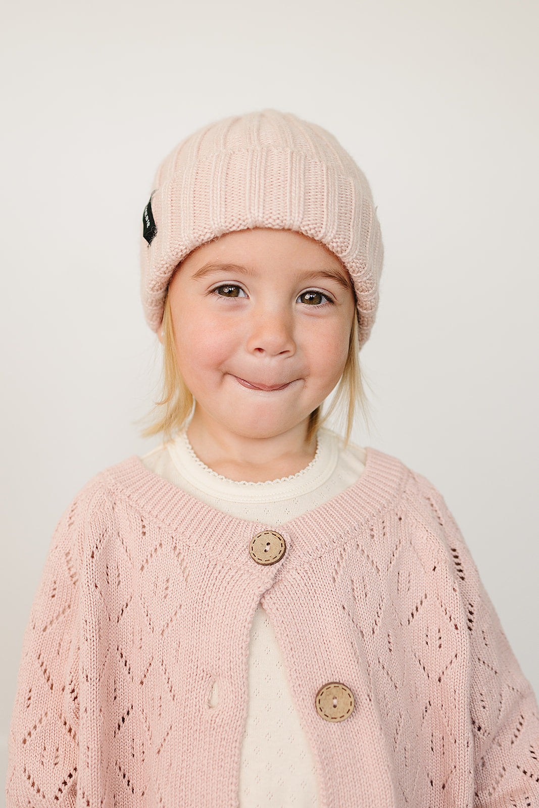 Light Pink Chunky Knit Beanie - BIG FRENCHIES