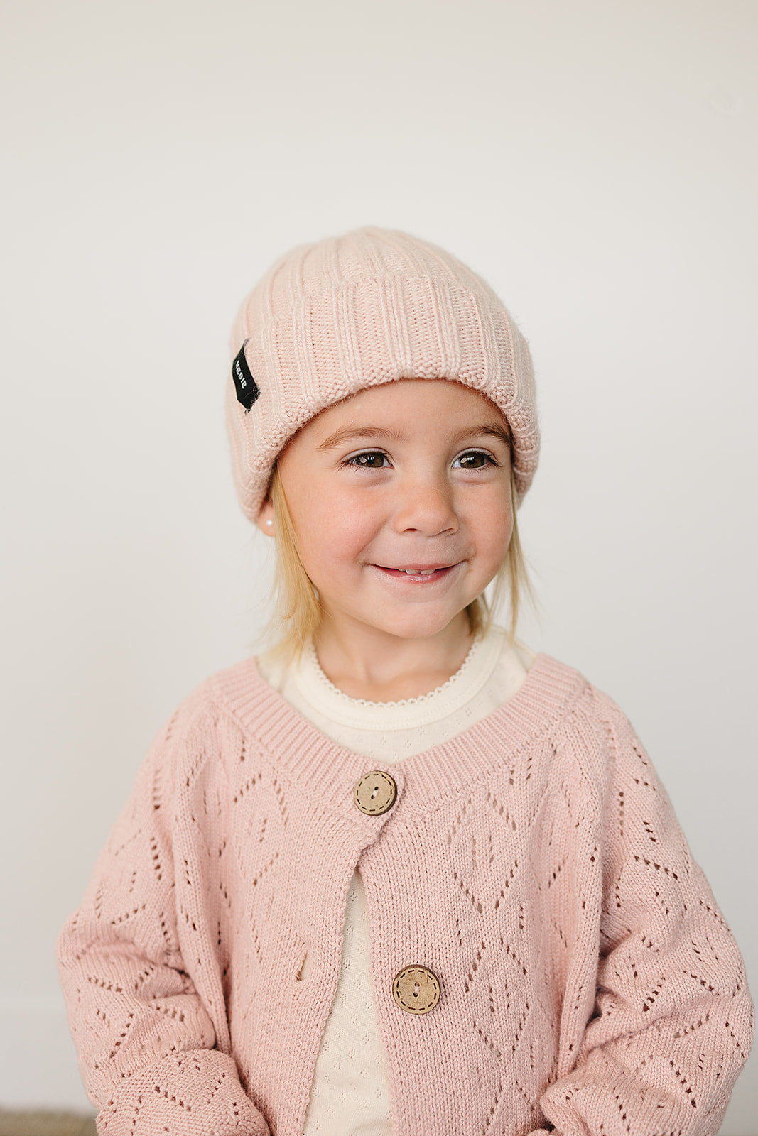 Light Pink Chunky Knit Beanie - BIG FRENCHIES