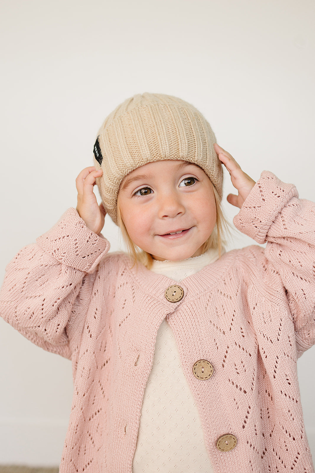 Tan Chunky Knit Beanie - BIG FRENCHIES