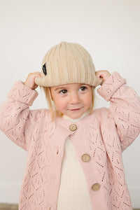 Tan Chunky Knit Beanie - BIG FRENCHIES