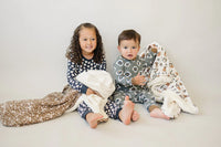 Brown Floral Bamboo Fleece Quilt - BIG FRENCHIES