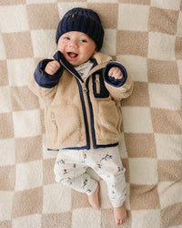 Navy Chunky Knit Beanie - BIG FRENCHIES