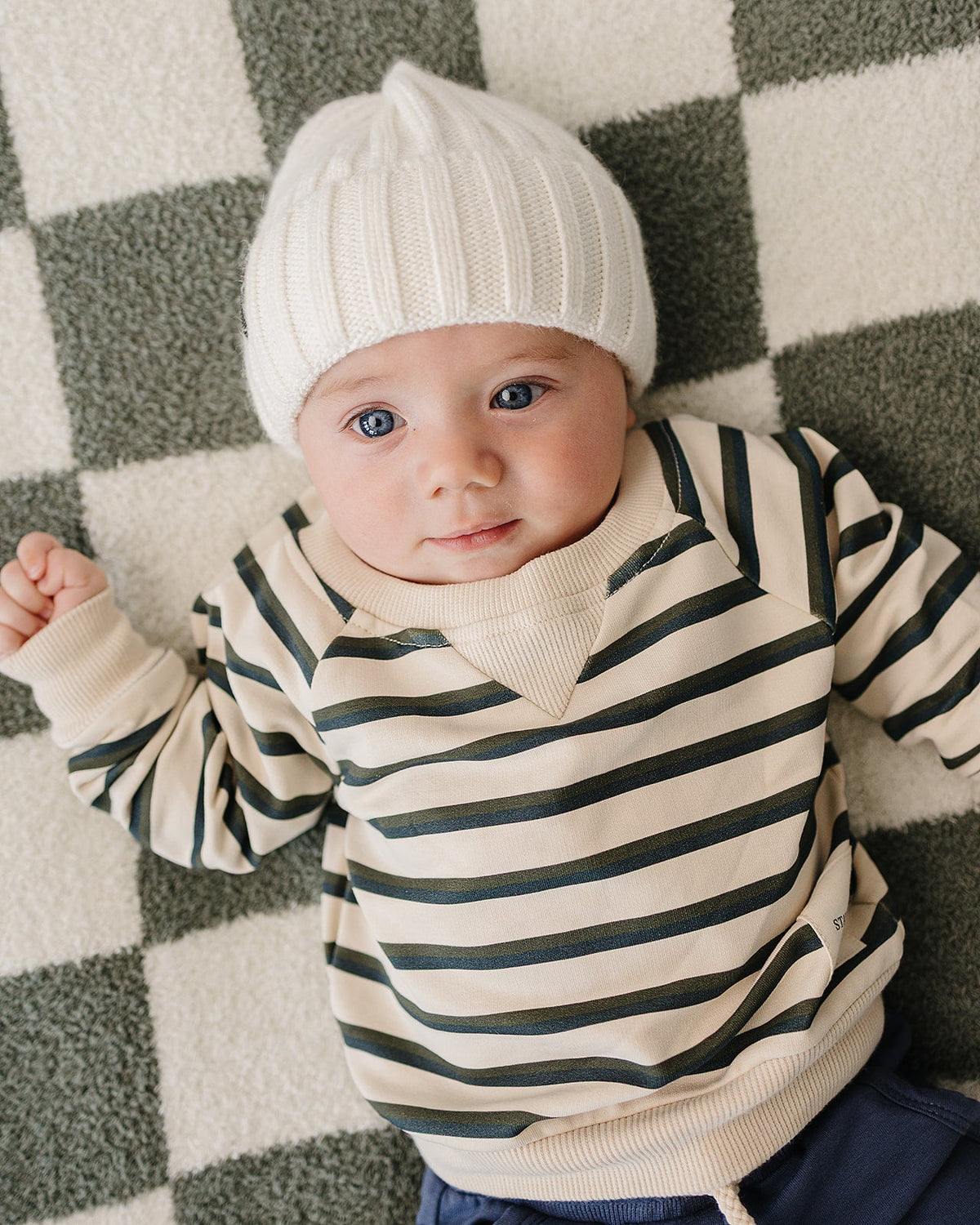 White Chunky Knit Beanie - BIG FRENCHIES