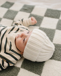 White Chunky Knit Beanie - BIG FRENCHIES