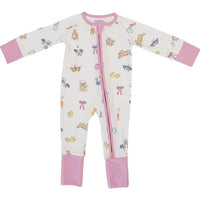 Pink Bunny Ribbed Bamboo Zipper - BIG FRENCHIES