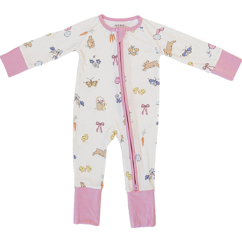 Pink Bunny Ribbed Bamboo Zipper - BIG FRENCHIES