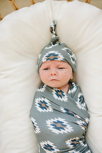 Southwest Aztec Ribbed Bamboo Stretch Swaddle - BIG FRENCHIES
