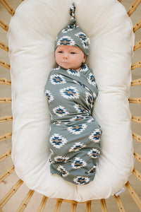 Southwest Aztec Ribbed Bamboo Stretch Swaddle - BIG FRENCHIES