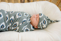 Southwest Aztec Ribbed Bamboo Stretch Swaddle - BIG FRENCHIES