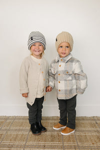 Tan Chunky Knit Beanie - BIG FRENCHIES