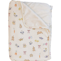 Pink Bunny Ribbed Bamboo Fleece Quilt - BIG FRENCHIES
