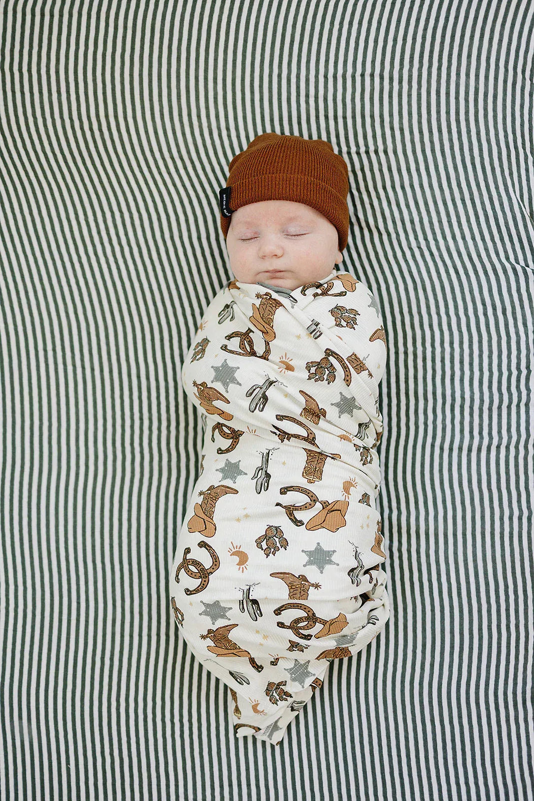 Outlaw Cowboy Ribbed Bamboo Stretch Swaddle - BIG FRENCHIES