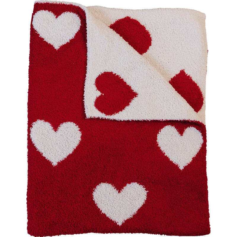 Hearts Plush Blanket - BIG FRENCHIES