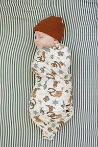 Outlaw Cowboy Ribbed Bamboo Stretch Swaddle - BIG FRENCHIES