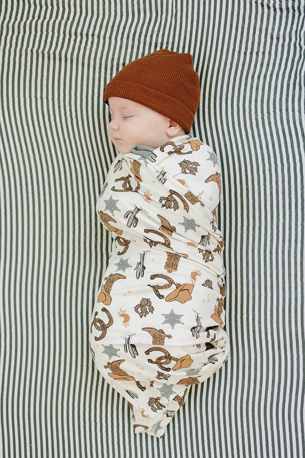 Outlaw Cowboy Ribbed Bamboo Stretch Swaddle - BIG FRENCHIES