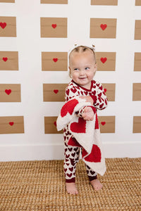 Hearts Plush Blanket - BIG FRENCHIES