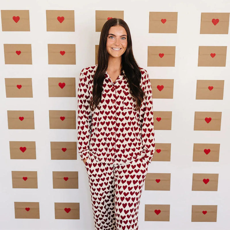 Adult Hearts Pajama Set - BIG FRENCHIES
