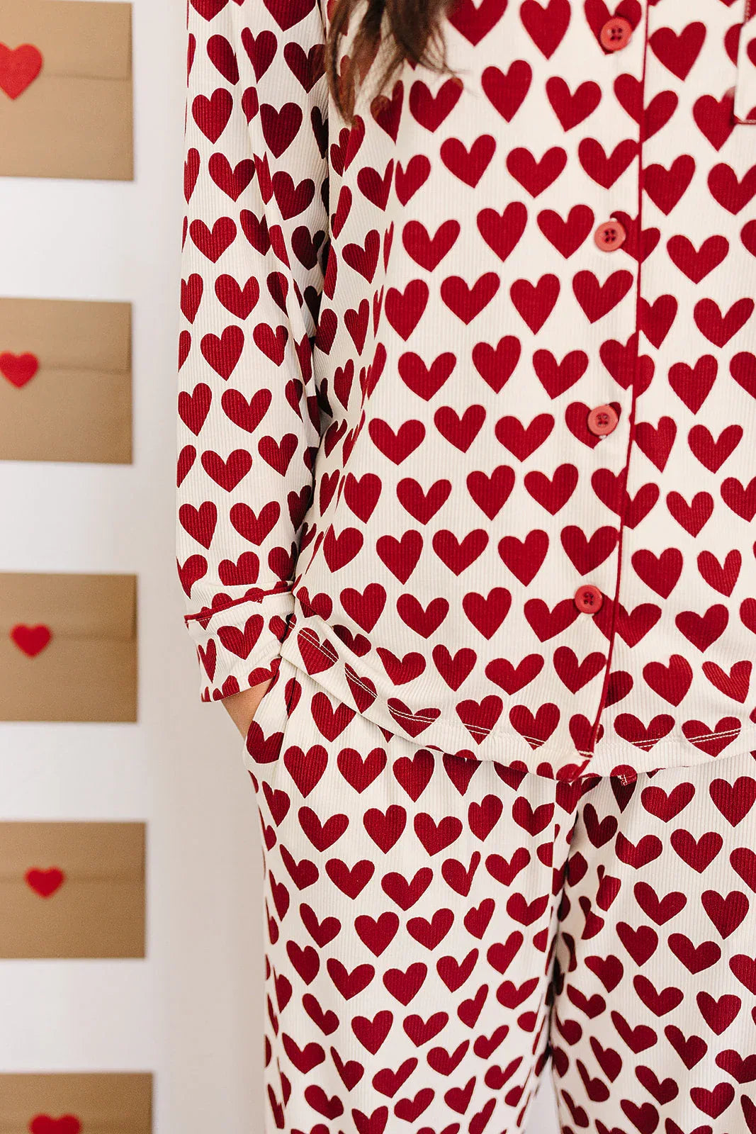 Adult Hearts Pajama Set - BIG FRENCHIES