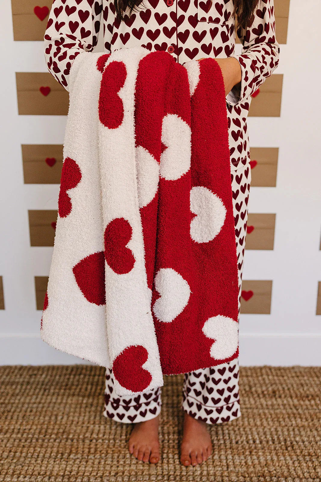 Hearts Plush Blanket - BIG FRENCHIES