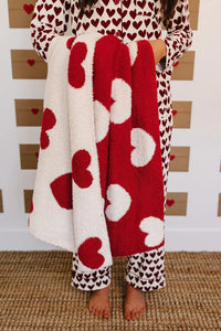 Hearts Plush Blanket - BIG FRENCHIES