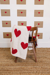 Hearts Plush Blanket - BIG FRENCHIES