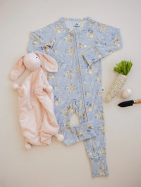 Bunny Blossoms Bamboo Zippy Pajamas - BIG FRENCHIES