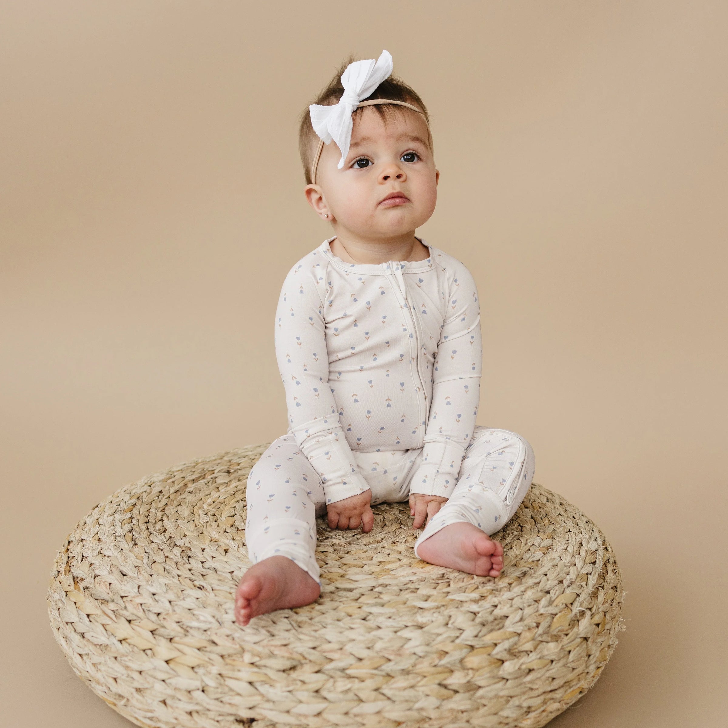 Tiny Tulips Bamboo Zippy Pajamas - BIG FRENCHIES