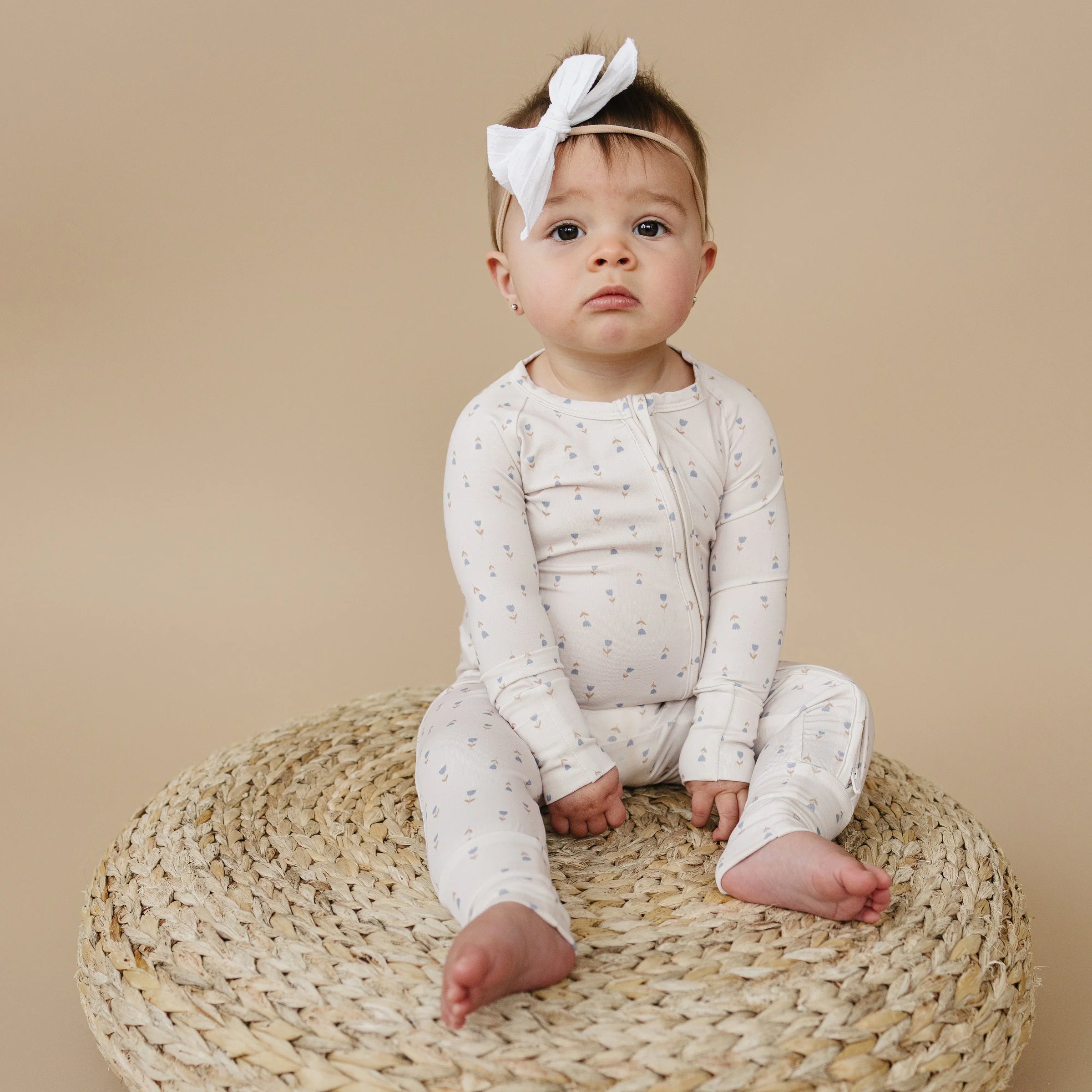 Tiny Tulips Bamboo Zippy Pajamas - BIG FRENCHIES